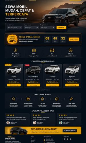 Разработка дизайна для автосалона в Самаре 1 Разработка сайта для аренды автомобилей в Москве (шаблон)