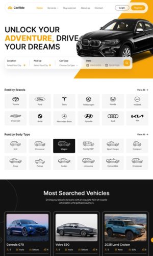 Разработка UI/UX для сайта аренды авто в Уфе