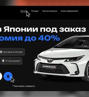 Разработка сайта для импорта автомобилей из Азии в Москве