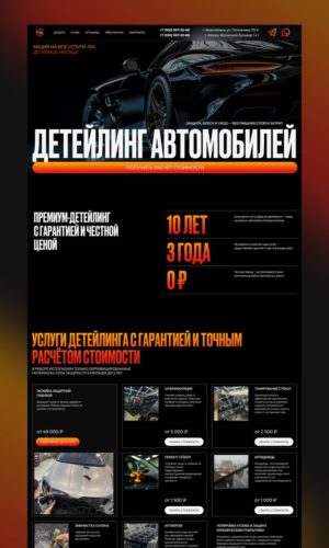 Разработка сайта для детейлинг-студии в Тюмени