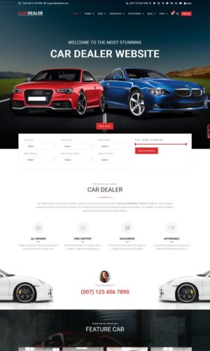 Разработка сайта для автосалона на WordPress в Липецке