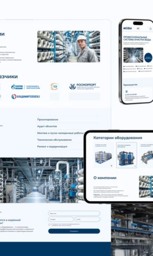 Разработка сайта для металлургической компании в Волгограде 1 Разработка многостраничного сайта для водоочистного оборудования в Тюмени