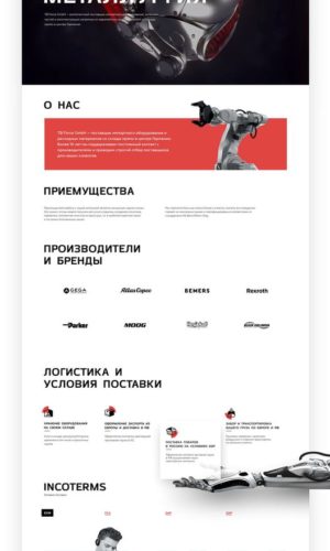 Разработка презентации для промышленной компании в Санкт-Петербурге 2 Разработка одностраничного сайта для компании TB FORCE в Казани