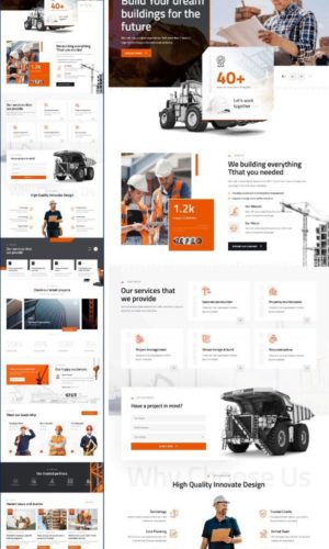 Разработка сайта для строительной компании по шаблону Constructing Dreams в Жуковском