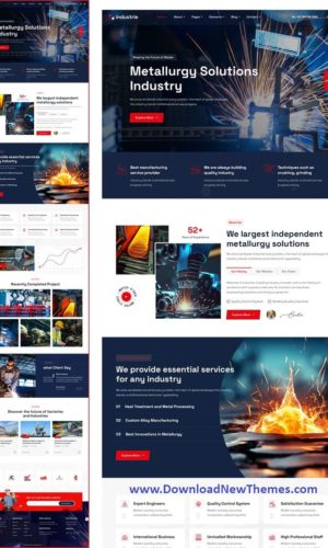 Разработка сайта для промышленного предприятия по шаблону Industrie в Клину