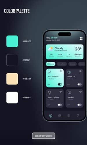 Разработка цветовой палитры для Smart Home приложения в Чебоксарах