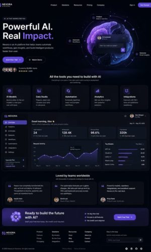 Разработка лендинга для AI SaaS в Чебоксарах