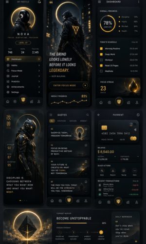 Разработка тёмного люксового UI в Чебоксарах